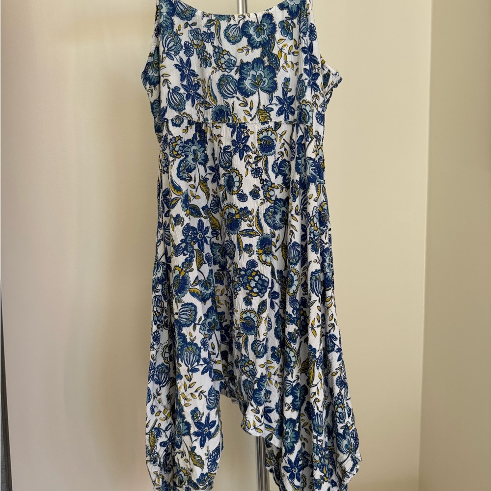 Girls Floral Handkerchief Hem Dress | Size Medium
